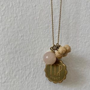 David Aubrey gold-plated necklace with Virgo charms